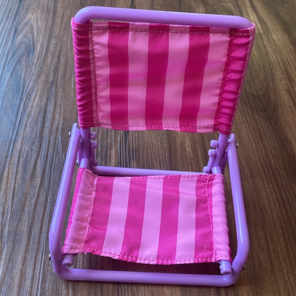 Doll Chairs - Fluffy Papasan Chair + Folding Beach Chair - Picture 6 of 10
